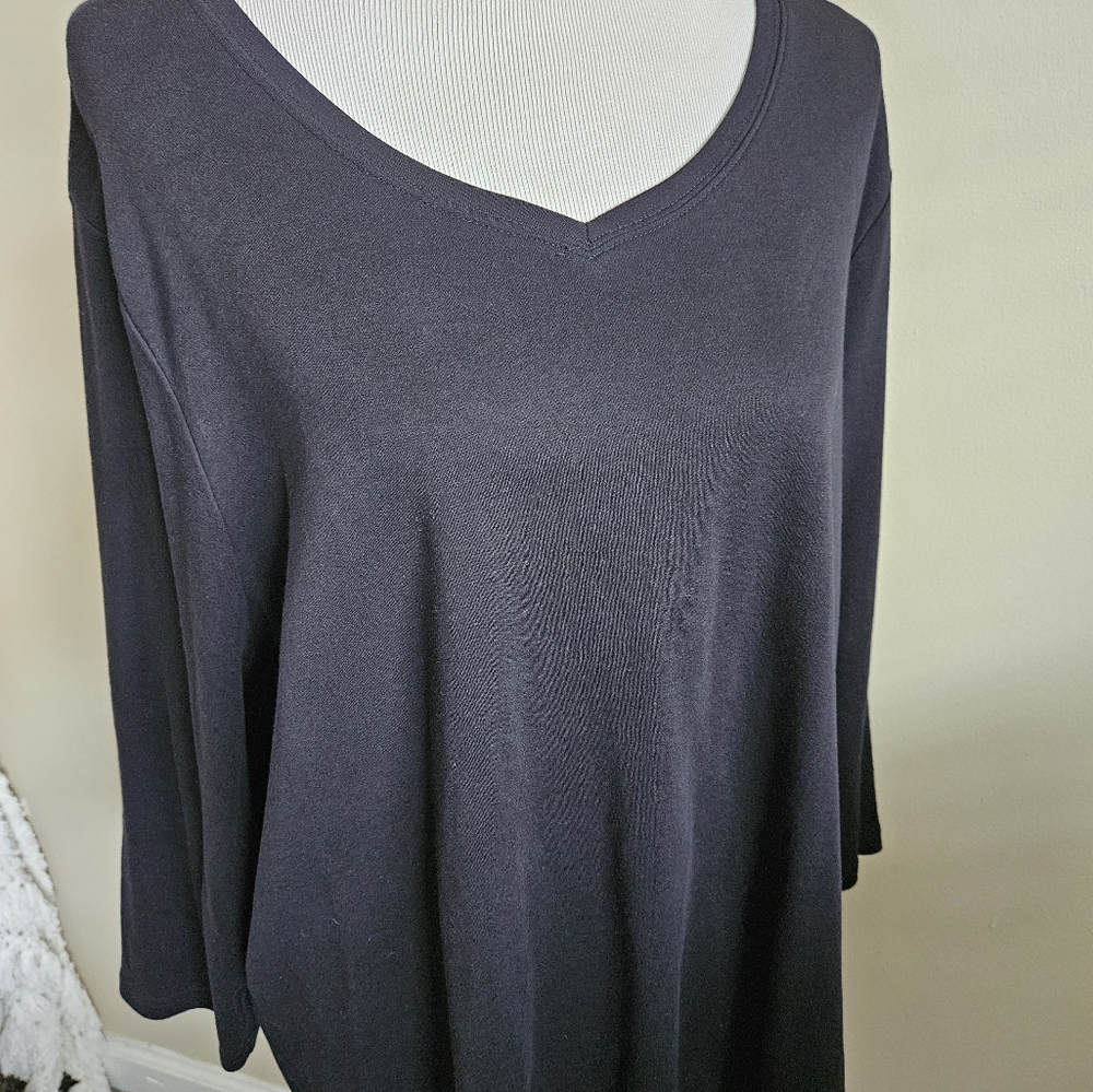 Kim Rodgers Black Long Sleeve Knit Top Size 3X - Picture 11 of 11